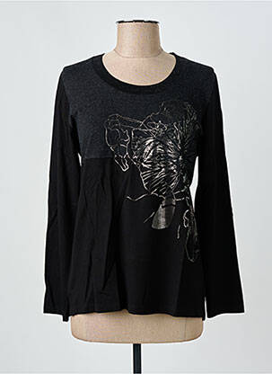 Tricou mâneci lungi mâneci lungi negru GRIFFON femeie