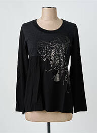 Tricou mâneci lungi mâneci lungi negru GRIFFON femme