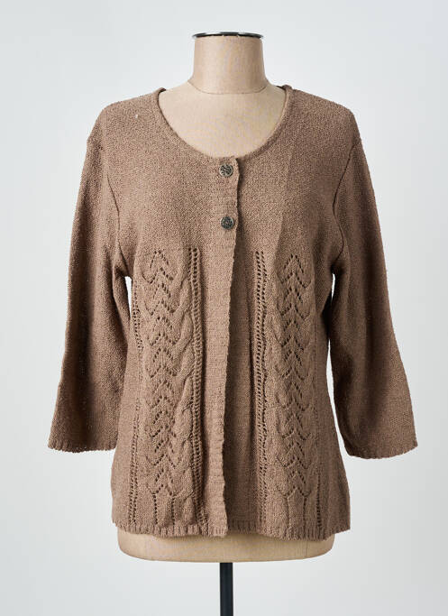 Vestă cu mâneci lungi maro GRIFFON femeie