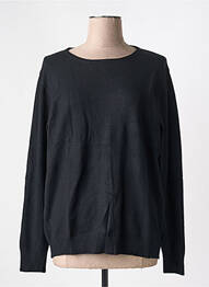 Pulover guler rotund mâneci lungi negru QUATRE VINGT JOURS femme