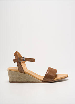 Sandale/Pantofi decupați maro ALFA femeie