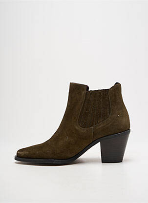 Botine/ghete nubuc toc de 4 la 6 cm verde MURATTI femeie