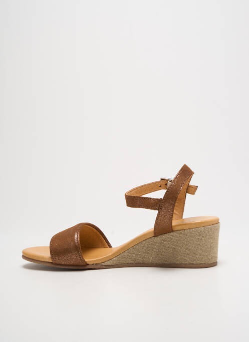 Sandale/Pantofi decupați maro ALFA femeie