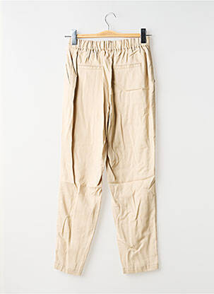 Pantalon chino țesătură poplin talie înaltă bej C'EST BEAU LA VIE femeie