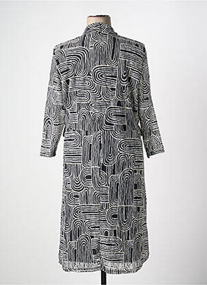 Rochie midi mâneci 3/4 mâneci 3/4 negru CHRISTINE LAURE femeie