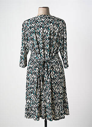 Rochie midi mâneci 3/4 mâneci 3/4 verde CHRISTINE LAURE femeie