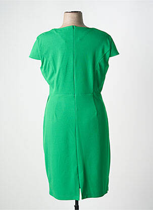 Rochie midi țesătură crep mâneci scurte verde FRANK LYMAN femeie