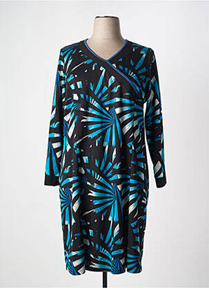 Rochie midi imprimeu fantezie mâneci lungi negru GUY DUBOUIS femeie