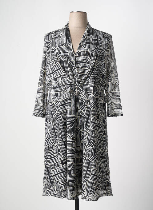 Rochie midi mâneci 3/4 mâneci 3/4 negru CHRISTINE LAURE femme