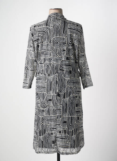 Rochie midi mâneci 3/4 mâneci 3/4 negru CHRISTINE LAURE femme