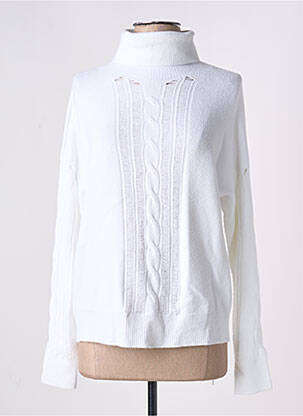 Pulover cu guler înalt alb CARTA LIBERA femeie