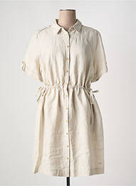 Rochie midi mâneci scurte mâneci scurte bej JULIE GUERLANDE femme