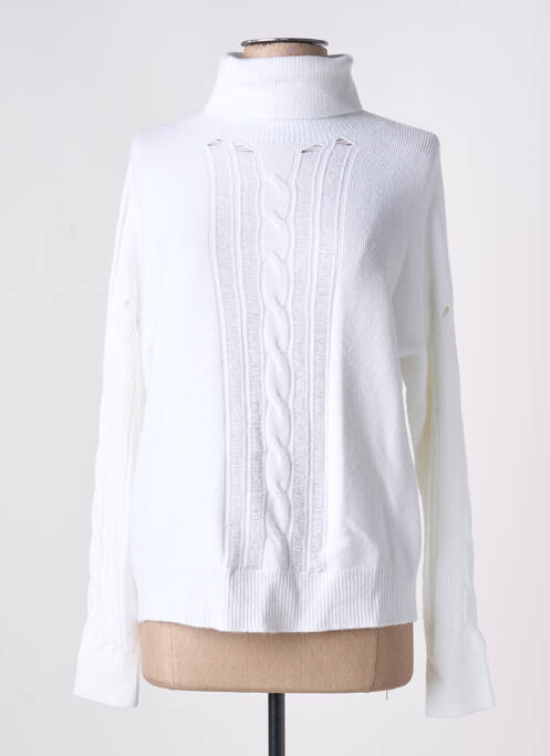 Pulover cu guler înalt alb CARTA LIBERA femeie