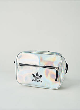 Rucsac efect material satinat argintiu ADIDAS femeie