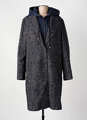 Palton lung albastru C'EST BEAU LA VIE femeie