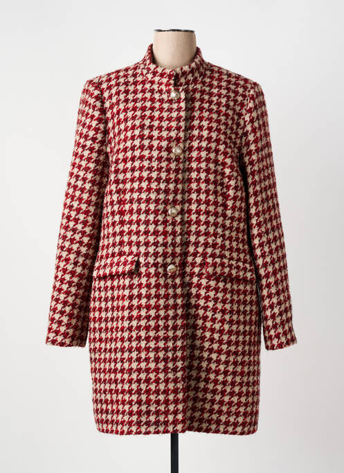 Palton lung roșu ESTEL COLLECTION femeie