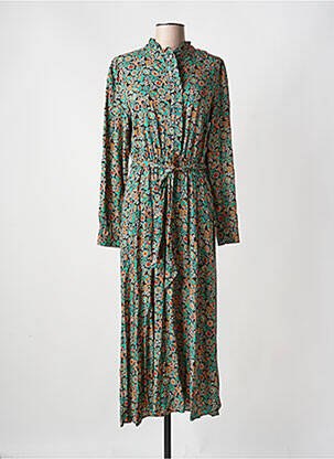 Rochie lungă mâneci lungi mâneci lungi verde C'EST BEAU LA VIE femeie