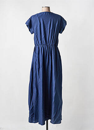 Rochie lungă mâneci scurte mâneci scurte albastru C'EST BEAU LA VIE femeie