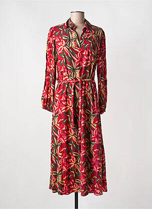 Rochie lungă mâneci lungi mâneci lungi roz JULIE GUERLANDE femeie