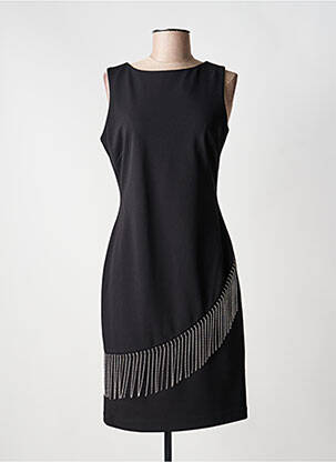 Rochie midi fără mâneci fără mâneci negru FRANK LYMAN femeie