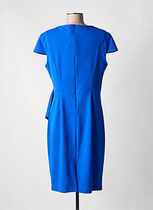 Rochie midi țesătură crep mâneci scurte albastru FRANK LYMAN femeie