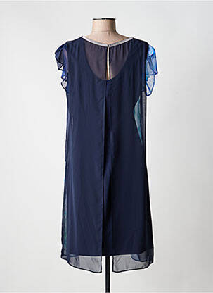 Rochie midi imprimeu floral mâneci scurte albastru FRANK LYMAN femeie