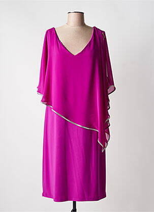 Rochie midi croială fluidă mâneci 3/4 violet JOSEPH RIBKOFF femeie