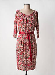 Rochie midi mâneci 3/4 mâneci 3/4 roșu JULIE GUERLANDE femme