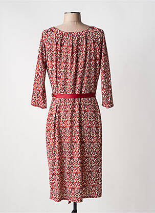 Rochie midi mâneci 3/4 mâneci 3/4 roșu JULIE GUERLANDE femeie