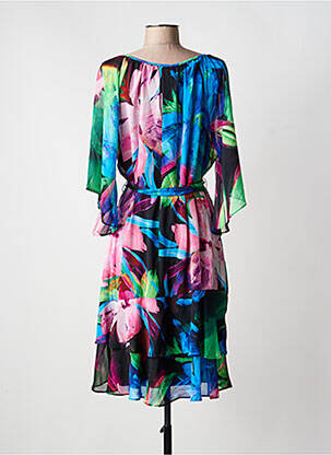 Rochie midi imprimeu floral mâneci lungi negru JOSEPH RIBKOFF femeie