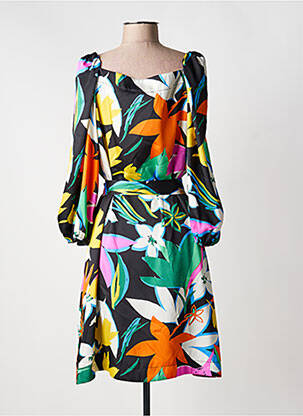 Rochie midi imprimeu floral mâneci lungi negru JOSEPH RIBKOFF femeie