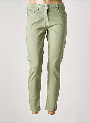 Pantalon slim elasticitate verde C'EST BEAU LA VIE femeie