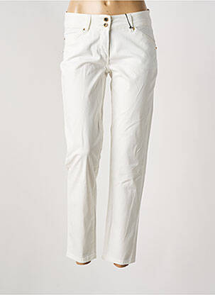 Pantalon slim țesătură poplin mărime normală alb BETTY BARCLAY femeie
