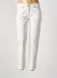Pantalon slim țesătură poplin mărime normală alb BETTY BARCLAY femme