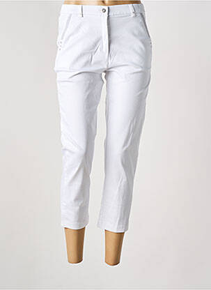 Pantalon trei sferturi alb CHRISTINE LAURE femeie