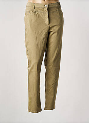 Pantalon slim țesătură poplin mărime normală verde BETTY BARCLAY femeie