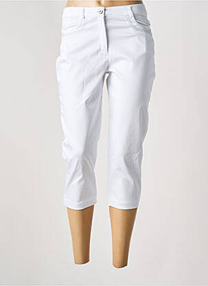 Pantalon trei sferturi alb CHRISTINE LAURE femeie