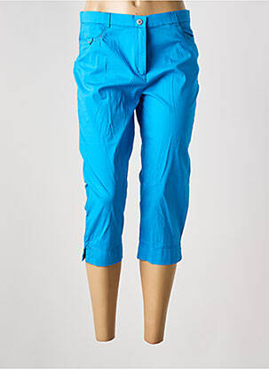 Pantalon trei sferturi elasticitate mărime normală albastru CHRISTINE LAURE femme