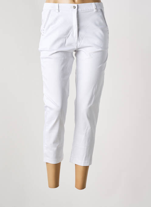 Pantalon trei sferturi alb CHRISTINE LAURE femeie