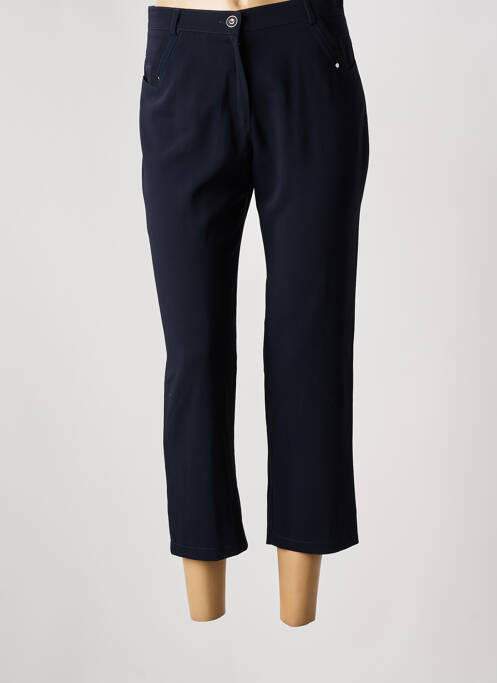 Pantalon trei sferturi croială dreaptă mărime normală albastru CHRISTINE LAURE femme