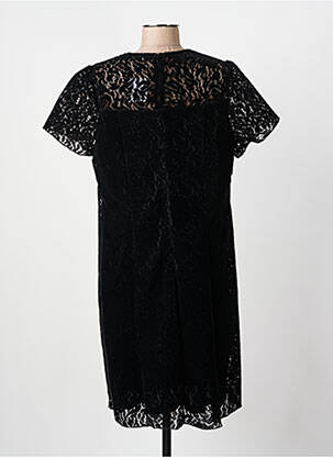Rochie midi închidere cu fermoar la spate mâneci scurte negru CHRISTINE LAURE femeie