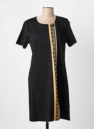 Rochie midi închidere cu fermoar la spate mâneci scurte negru PAUL BRIAL femeie
