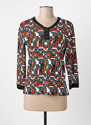 Tricou mâneci 3/4 mâneci 3/4 portocalie CHRISTINE LAURE femeie
