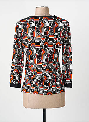 Tricou mâneci 3/4 mâneci 3/4 portocalie CHRISTINE LAURE femeie