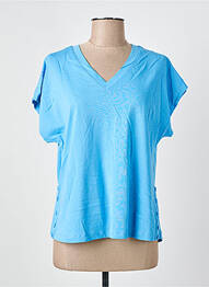 Tricou croială dreaptă mâneci scurte albastru MD'M femme