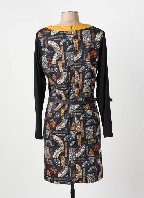 Rochie scurtă închidere cu fermoar la spate mâneci lungi negru PAUL BRIAL femme