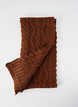 Eșarfă tricot gros maro 2 TWO femeie