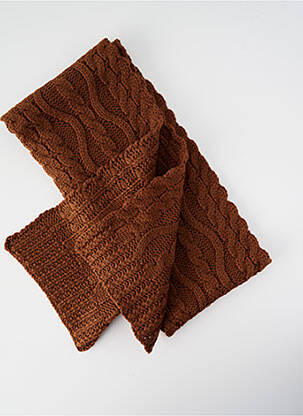 Eșarfă tricot gros maro 2 TWO femeie