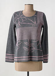 Pulover croială cambrată mâneci lungi gri GRIFFON femme