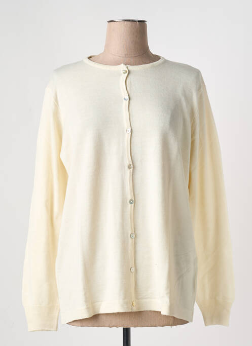 Vestă cu mâneci lungi închidere cu nasturi pe față bej QUATRE VINGT JOURS femme